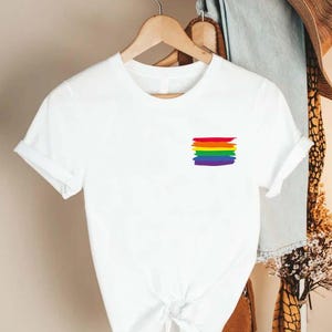 Rainbow Pocket Pride Shirt, Pride Month Shirt,Gay Pride Shirt,Pocket Rainbow Tee,Lesbian Shirt,Pride Gift,LGBTQ Shirt, Ally Shirt, LGBTQ Tee