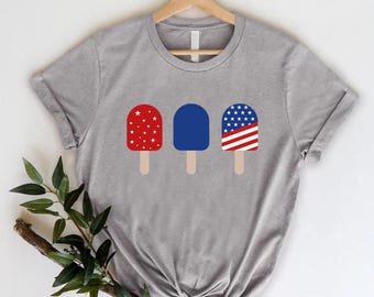 Red White Blue Popsicle T-Shirt, Fourth Of July Shirt, Popsicle Shirt, Patriotic Popsicle Shirt, Memorial Day Shirt, 4th of July Toddler Tee