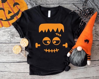 Frankenstein T-Shirt, Halloween Frankenstein Shirt, Frankenstein Face Shirt, Kids Halloween Shirt, Spooky Halloween Shirt,Cute Monster Shirt