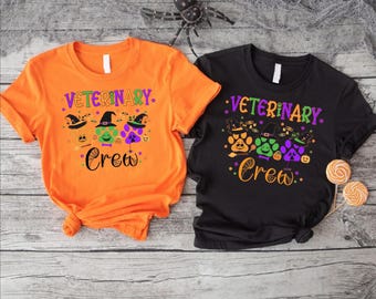 Halloween Veterinary Crew, Halloween Vet Shirt, Vet Squad Shirt, Vet Technician, Veterinarian Gifts, Halloween Paw Shirt, Vet Clinic Shirt