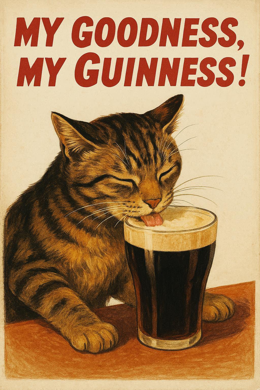 Lovely day for a guinness - Etsy México, image size:1024x1536