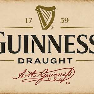 Affiche classique de bière pression Guinness | Affiche rétro de bière | Art mural bar | Poster mat 12 x 20 cm | Décoration homme des cavernes | Art de la bière vintage