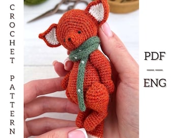 Crochet fox Pattern. Amigurumi toy pattern. PDF. English.
