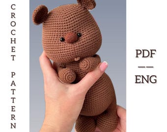 Crochet bear Pattern. Amigurumi toy. PDF. English.