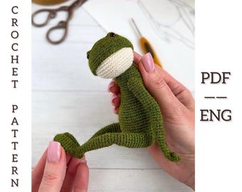 Frog Crochet Pattern. Amigurumi toy pattern. PDF. English.