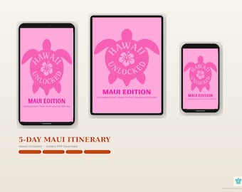 Itinerario de 5 días en Maui / Planificador de vacaciones flexible en Hawái (Descarga digital)