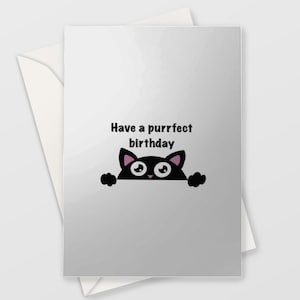 Cartão de aniversário purrfect