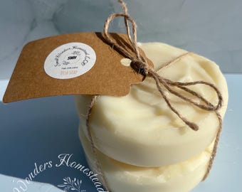 Natural Dish Soap Bars, Round-Package of Two; Small Batch Made