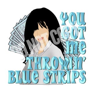Jessie png, murph png, music png, trendy png, digital download, blue strips png