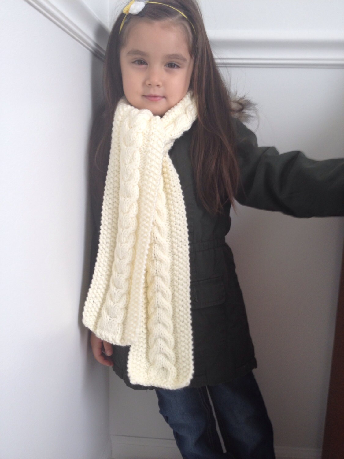Bebé niña bufanda tejida a mano bufanda - Etsy España