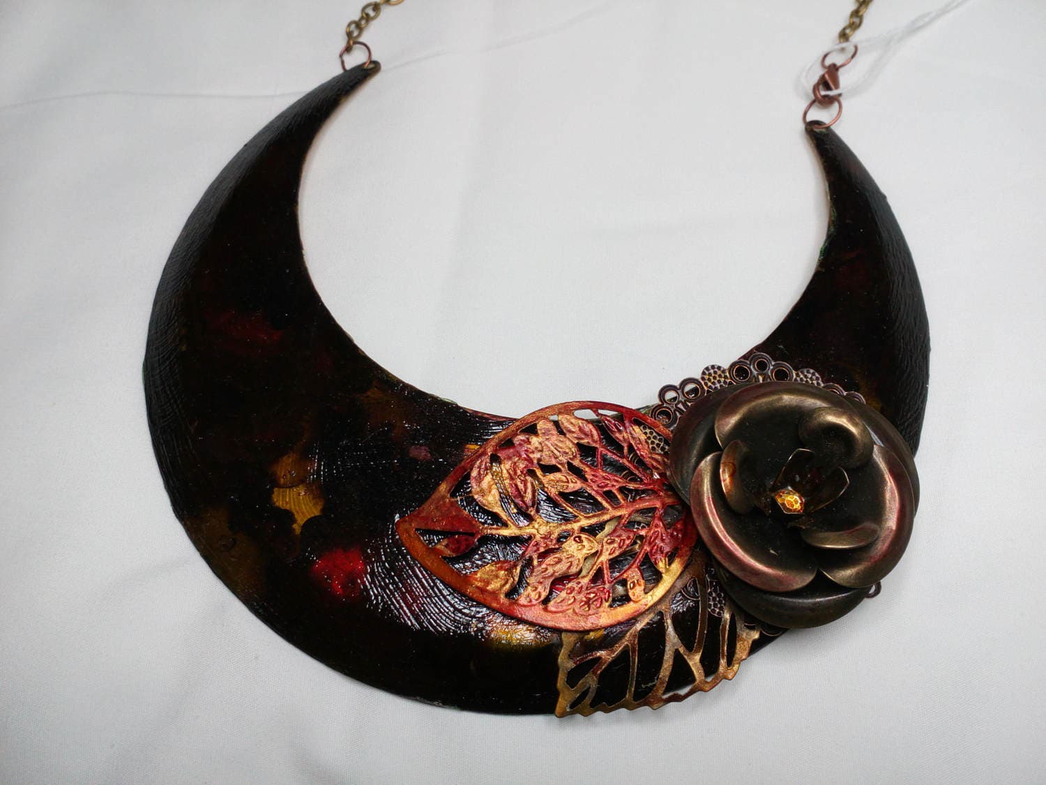 Bocar Flower Bib Necklace Set For Women - Handmade Statement Collar Jewelry, 18" Length With Extender