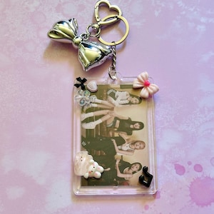 Blackpink Photocard Keychain with Bow Charm