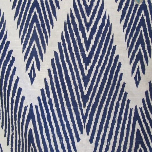 BALI NAVY designer, drapery/bedding/upholstery ikat fabric