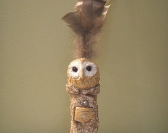 Shaman Owl Animal Totem Wand SALE Free mini wand with purchase