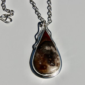 Picasso Handmade Picasso Jasper and Sterling Silver Pendant Necklace