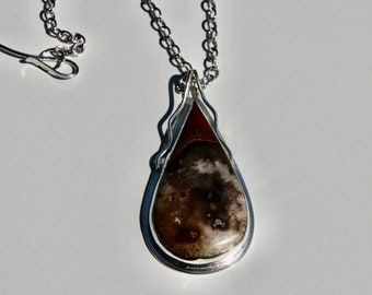 Picasso Handmade Picasso Jasper and Sterling Silver Pendant Necklace