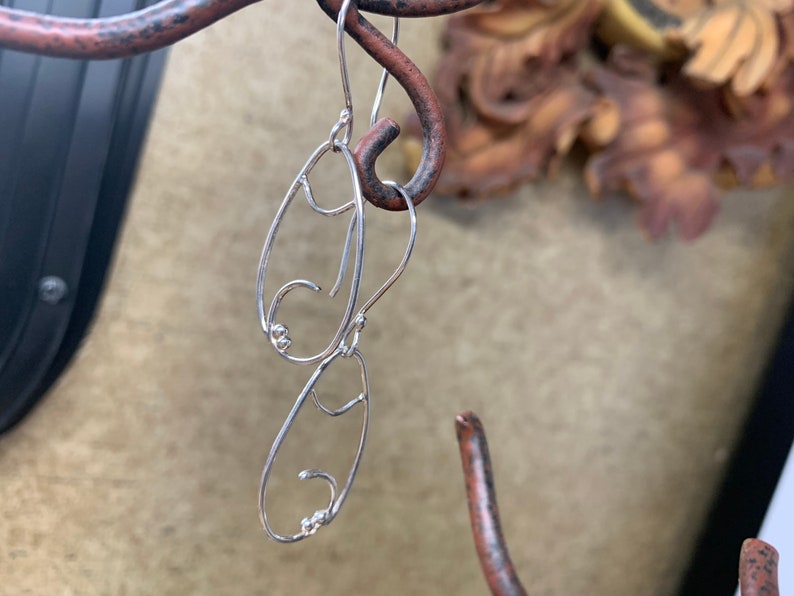 Light and Lovely Handcrafted Sterling Silver Wire Earrings