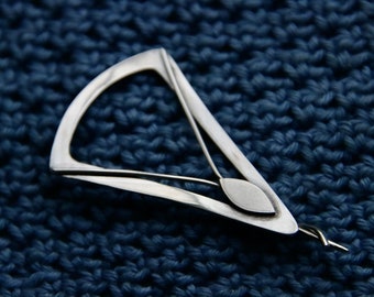 Arrow Handcrafted Sterling Silver Shawl Pin Sweater Pin Scarf Pin