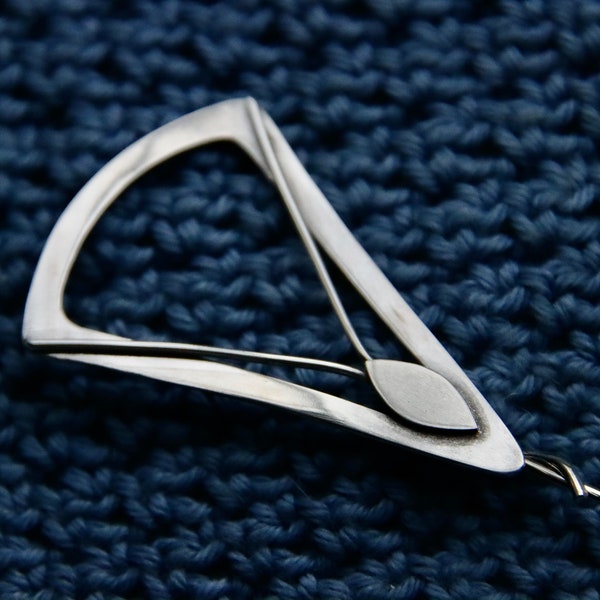 Arrow Handcrafted Sterling Silver Shawl Pin Sweater Pin Scarf Pin