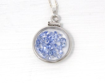 Yellow Sapphire Shaker Locket Fancy Baguette Cut Necklace Jewelry Handcrafted Sterling Silver Lucite Genuine 2.5 CTW Gemstones Pendant