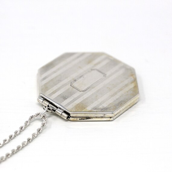 Sale - Art Deco Locket - Antique Sterling Silver … - image 4