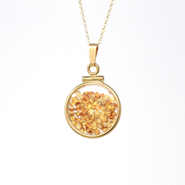 BIRTHSTONE NOVEMBER NECKLACE YELLOW GOLD