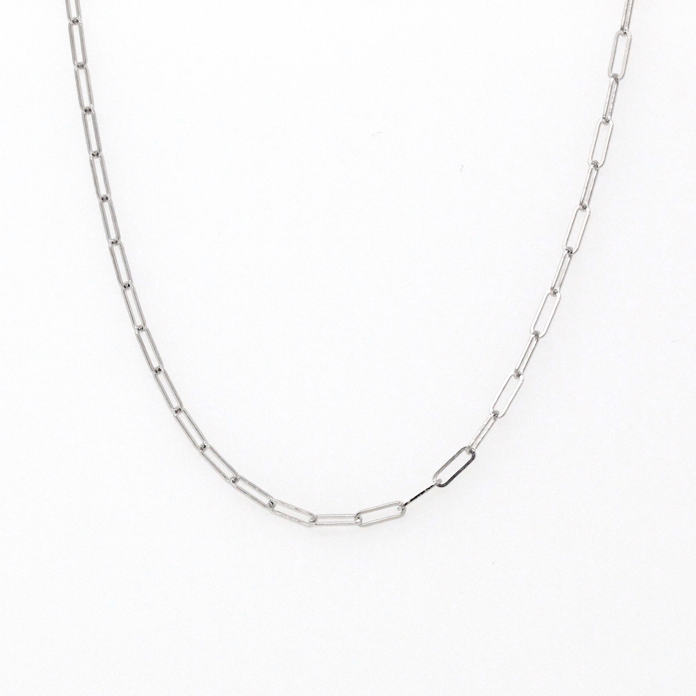 Large Cable Chain | Gold Chain | Pendant Chain | Necklace Chain 14K White Gold / 18in by Helen Ficalora