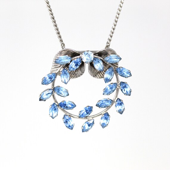 Van Dell Necklace - Vintage Sterling Silver Blue … - image 1