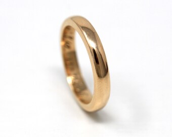 Verkauf - Datiert 1916 Band - Edwardian 14k Gelbgold Schlichter 3 mm Polierter Ring - Datiert 25 November 1916 Größe 5.5 Stapeln Hochzeitsschmuck