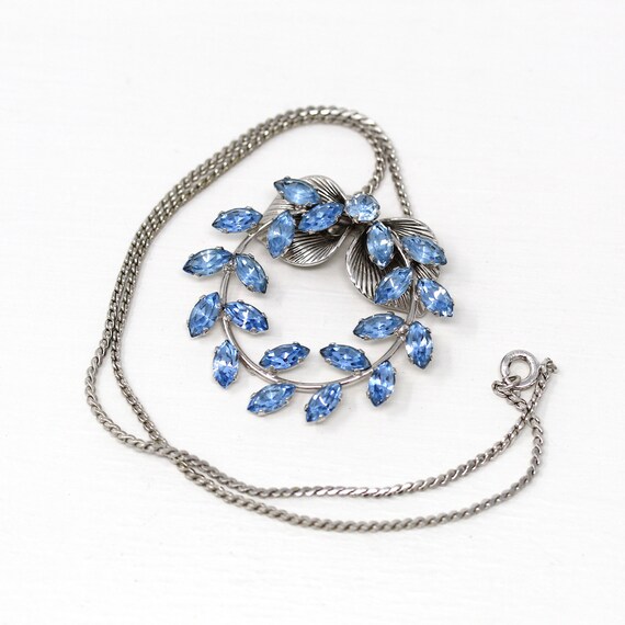 Van Dell Necklace - Vintage Sterling Silver Blue … - image 8