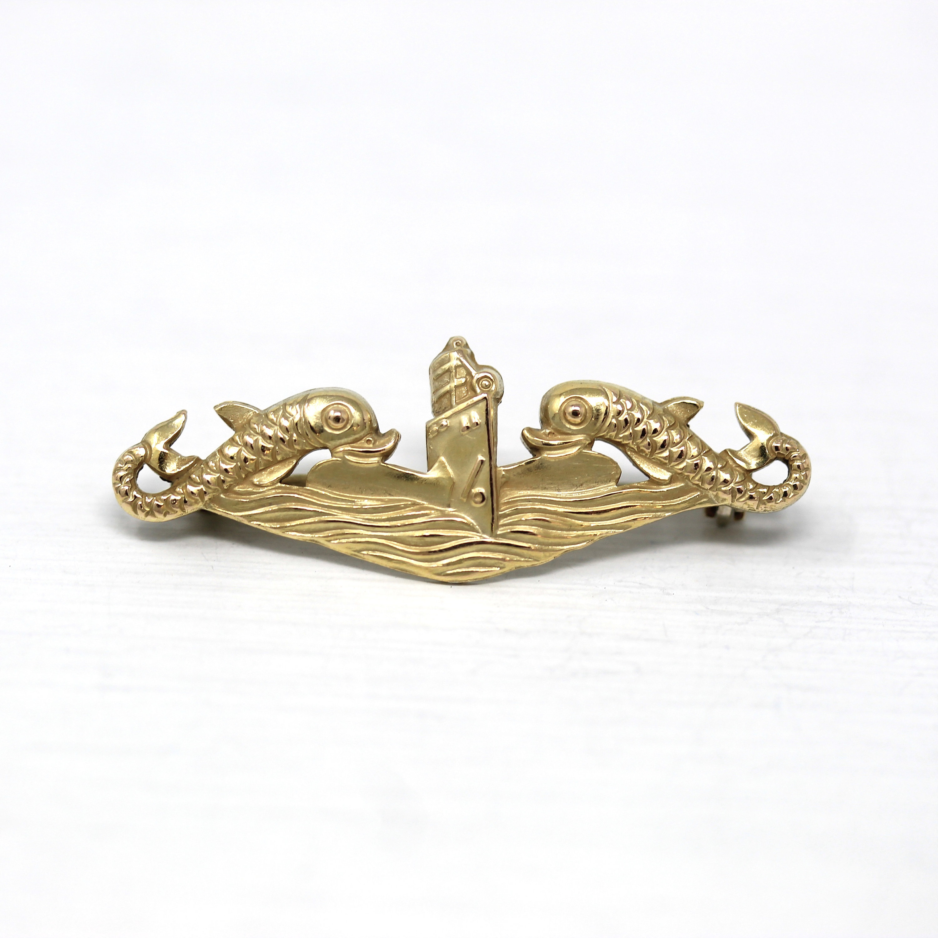 Sale - US Navy Submarine Badge - WWII Sterling Silver 10K Gold