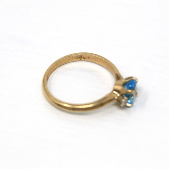 Sale - Blue Topaz Ring - Modern 14k Yellow Gold G… - image 6