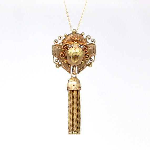 Victorian Tassel Necklace 14k Yellow 