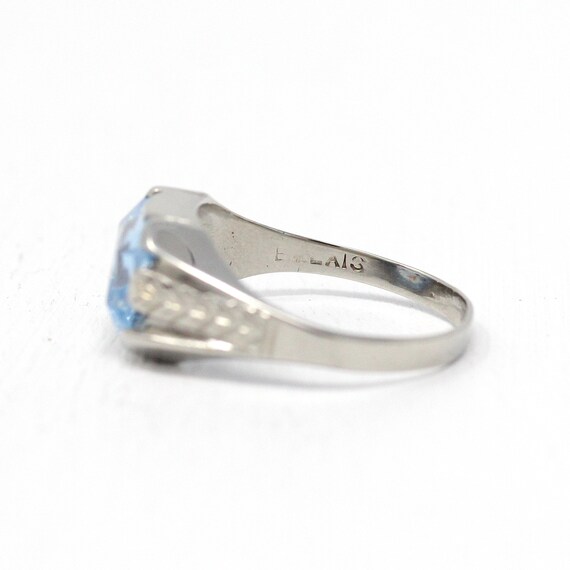 Sale 1920s Belais Ring Antique 10k White Gold Simulated Etsy
