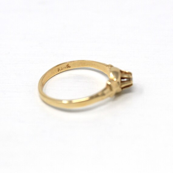 Sale - Genuine Diamond Ring - Retro 14k Yellow Go… - image 9