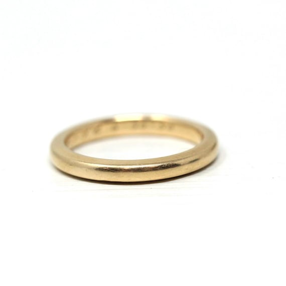 ヴィンテージ 結婚指輪 - ミッドセンチュリー時代 14K イエロー
