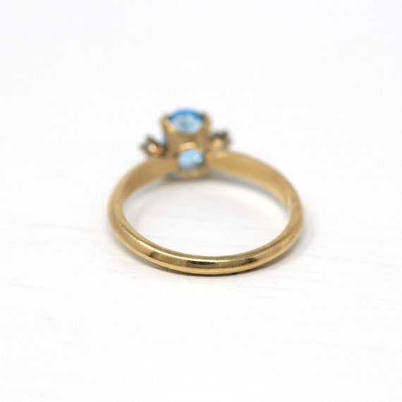 Sale - Blue Topaz Ring - Modern 14k Yellow Gold G… - image 9