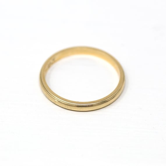 Dated 1943 Band - Vintage Retro 14k Yellow Gold E… - image 4