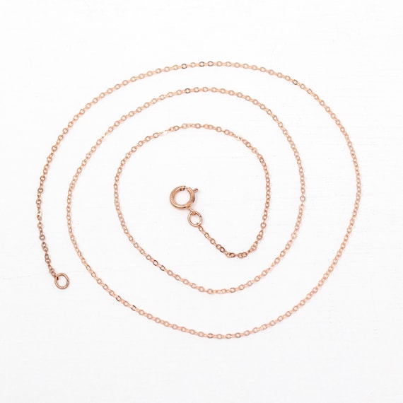 Rose gold 18 inch necklace chain deals