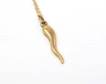 Sale Italian Horn Charm Estate 14k 