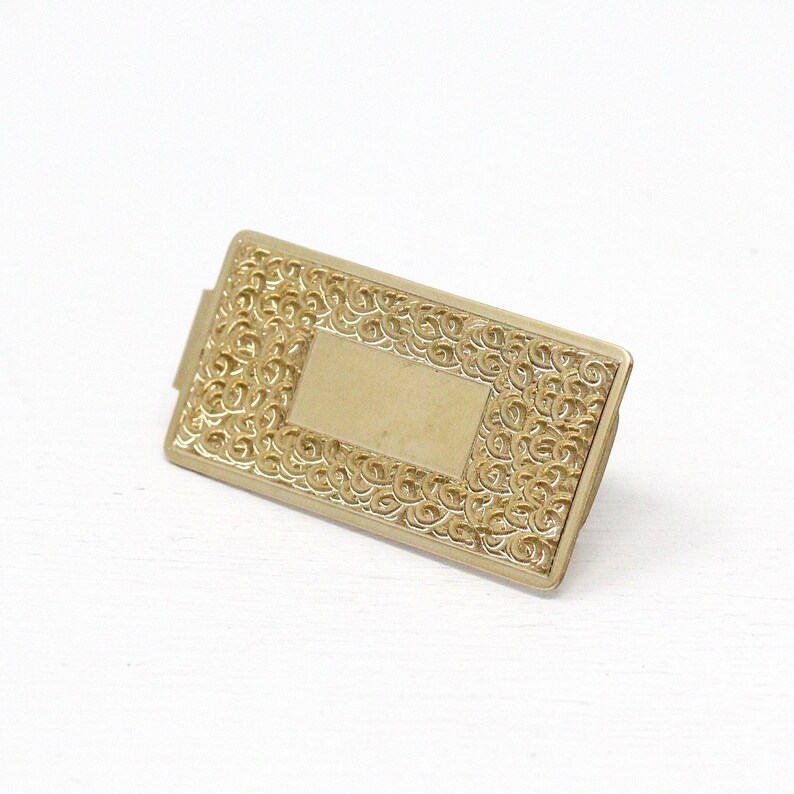 Vintage Money Clip 12k Yellow Gold Filled Engraved Men S Etsy - image 0