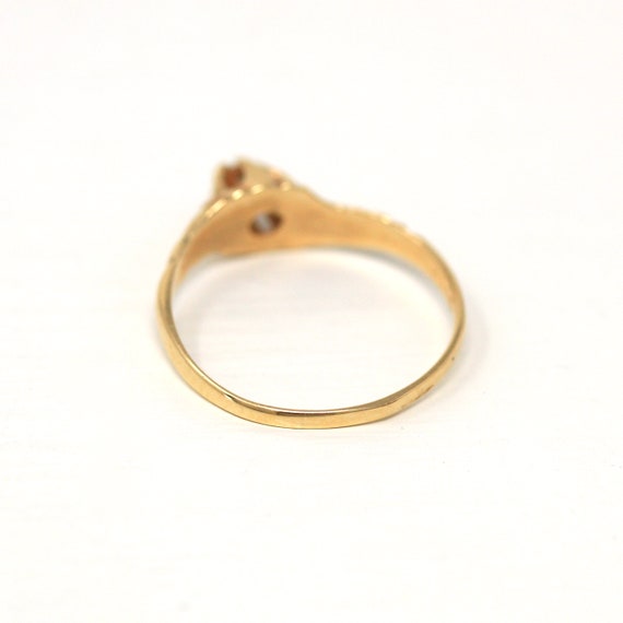 Sale - Genuine Diamond Ring - Retro 14k Yellow Go… - image 9