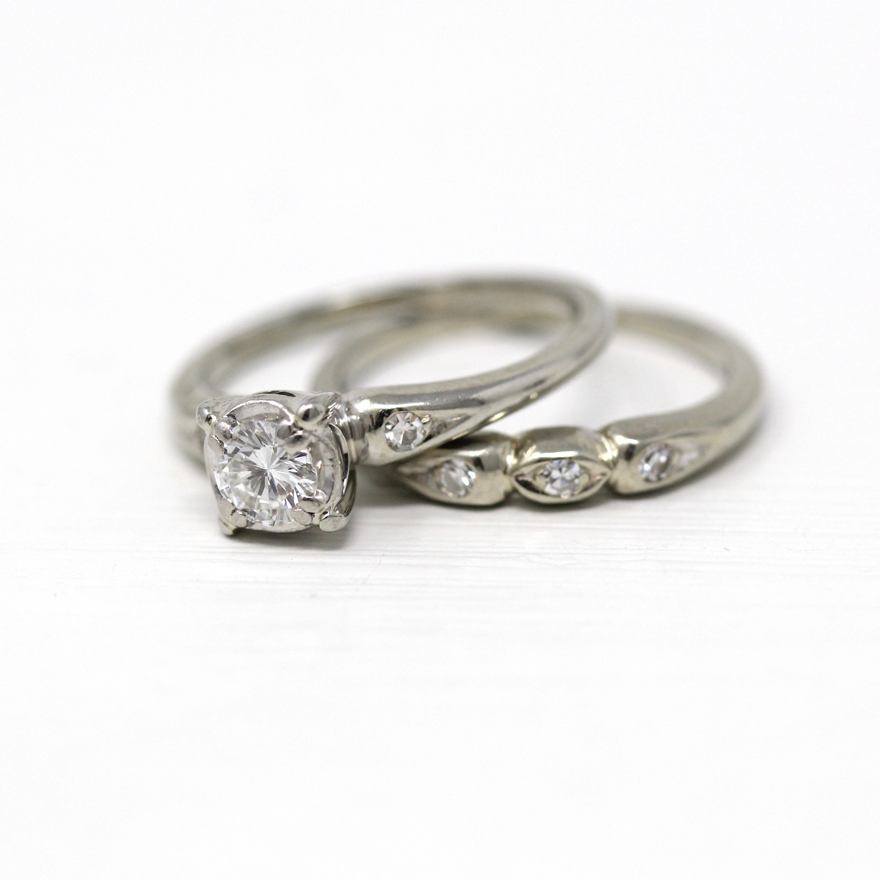 1950s wedding ring sets best sale