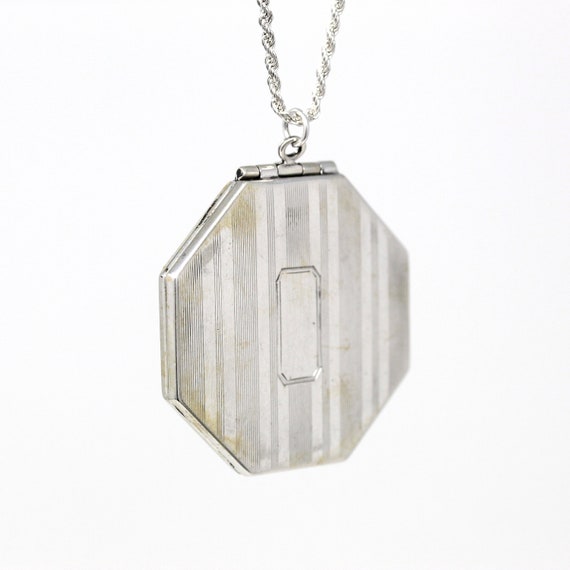 Sale - Art Deco Locket - Antique Sterling Silver … - image 1