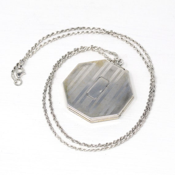 Sale - Art Deco Locket - Antique Sterling Silver … - image 5