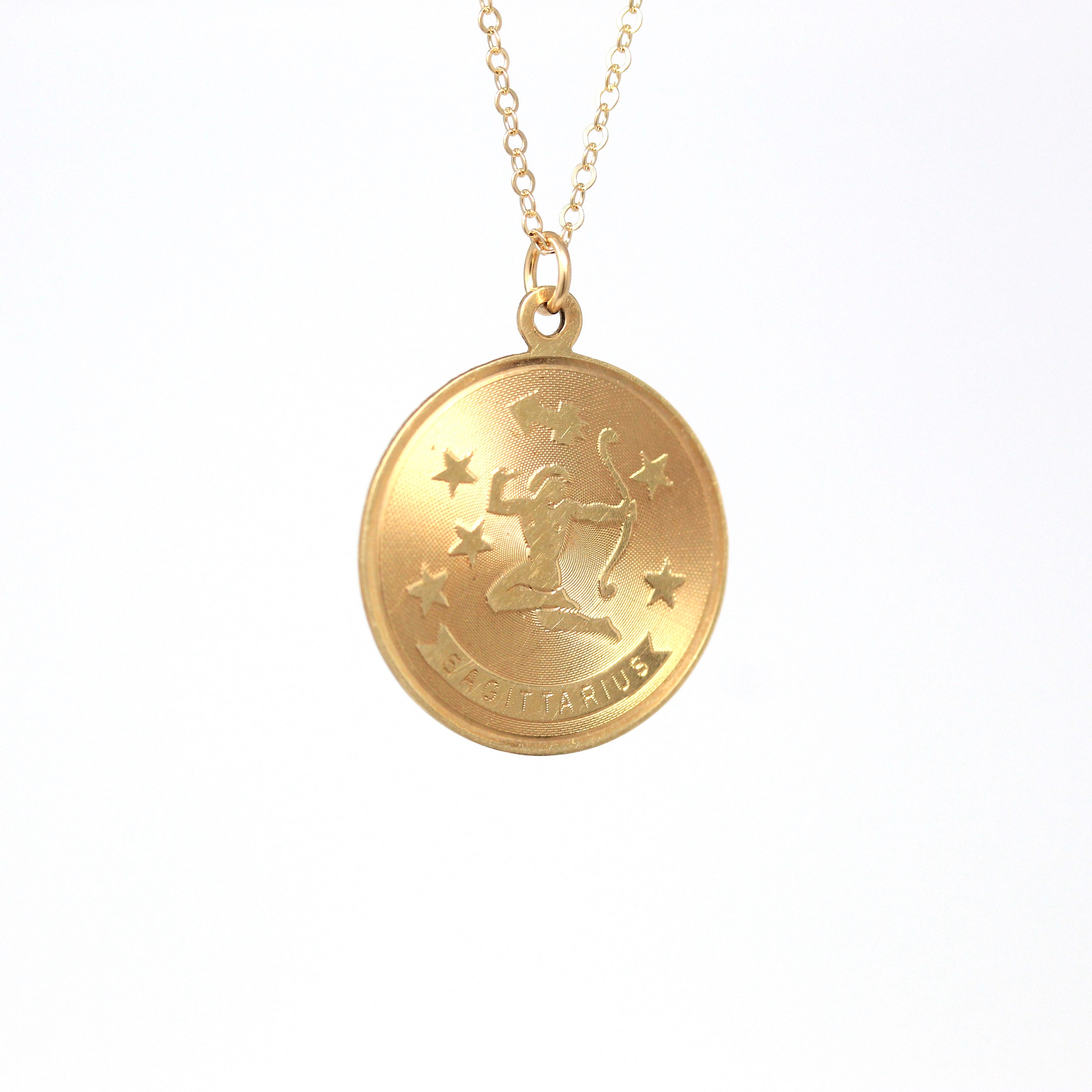 Sale Vintage Sagittarius Necklace Retro 