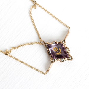 Rose of Sharon Necklace Antique Victorian Rose Gold Filled Brooch Conversion Pendant Vintage Genuine Amethyst Diamond Pearl Jewelry Etsy