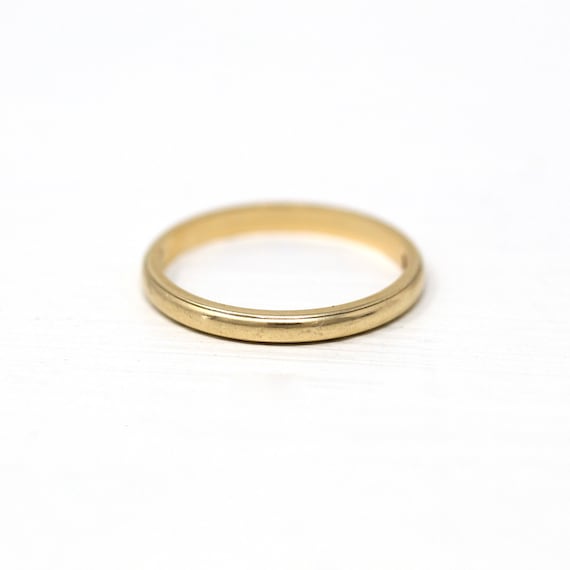 Dated 1943 Band - Vintage Retro 14k Yellow Gold E… - image 3