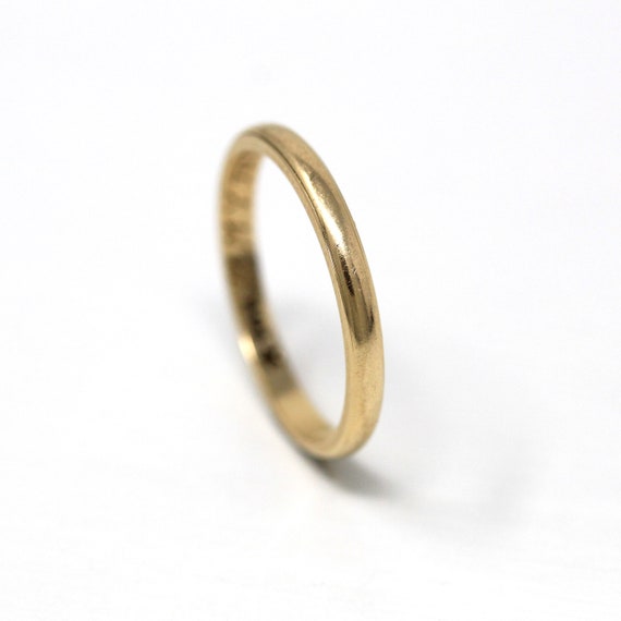 Dated 1943 Band - Vintage Retro 14k Yellow Gold E… - image 8