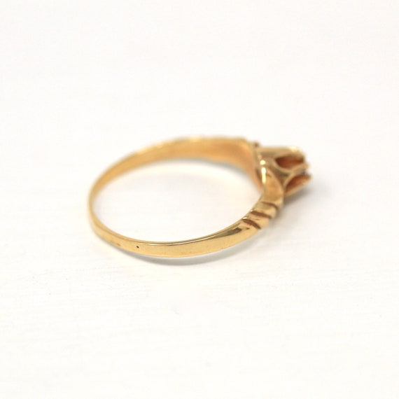 Sale - Genuine Diamond Ring - Retro 14k Yellow Go… - image 8